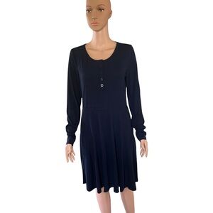 BTFBM Elegant  Navy blue Long Sleeve Dress